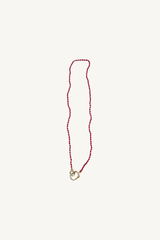 red quartz beaded necklace