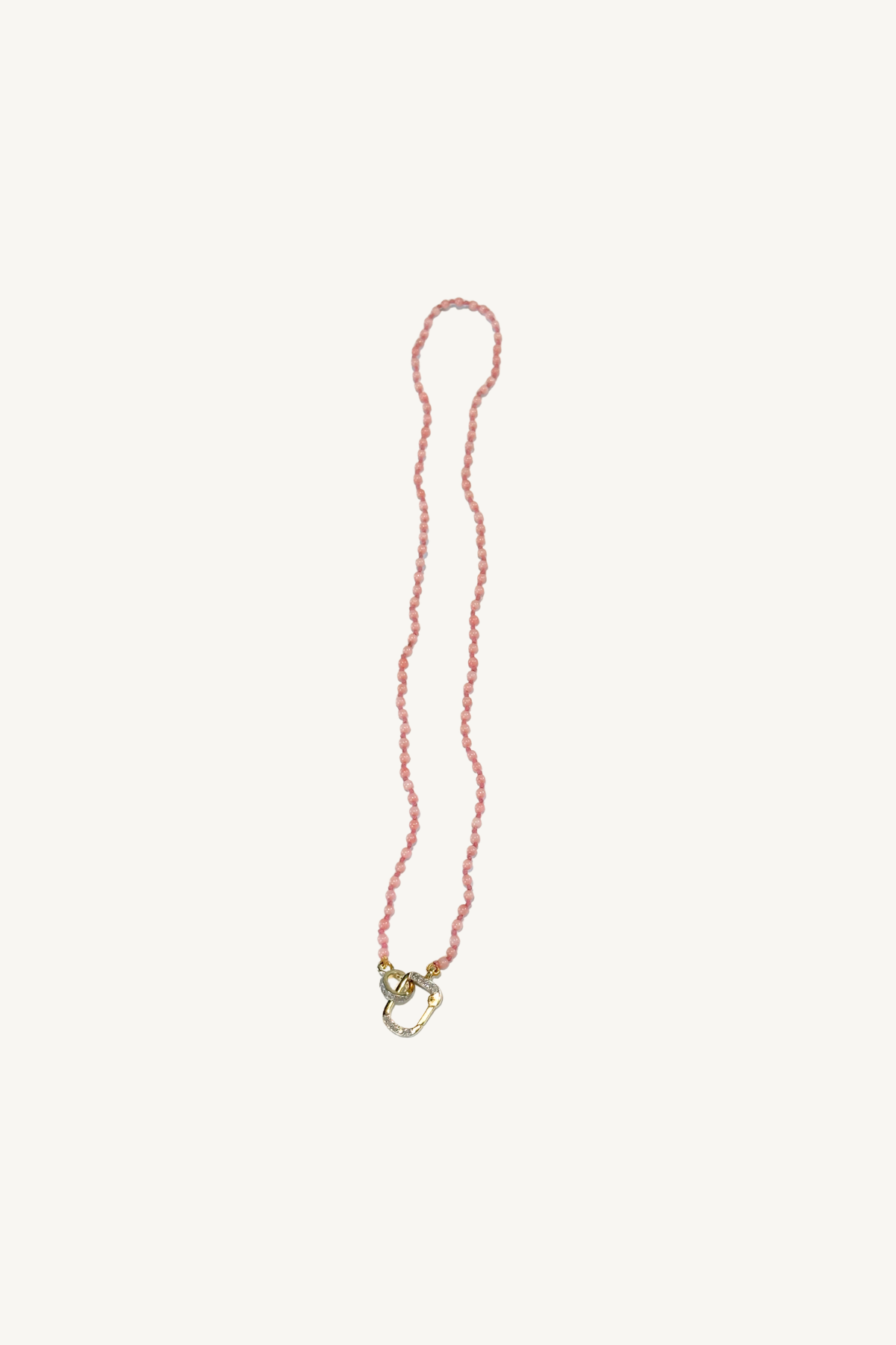 pink opal beaded necklace