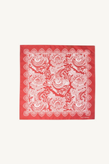 silk twill bandana scarf - garnet