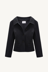 modern structure jacket - vinyl black