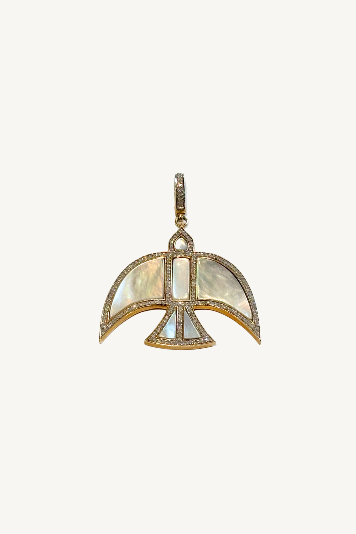mother of pearl bird pendant