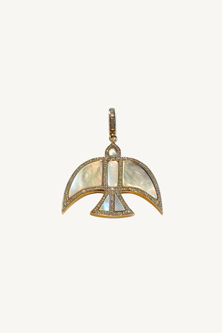 mother of pearl bird pendant