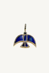 blue onyx bird pendant
