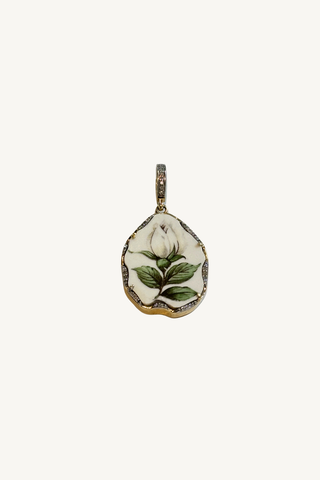 porcelain flower pendant