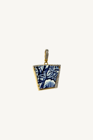 blue and white porcelain pendant