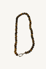 17" tigers eye necklace