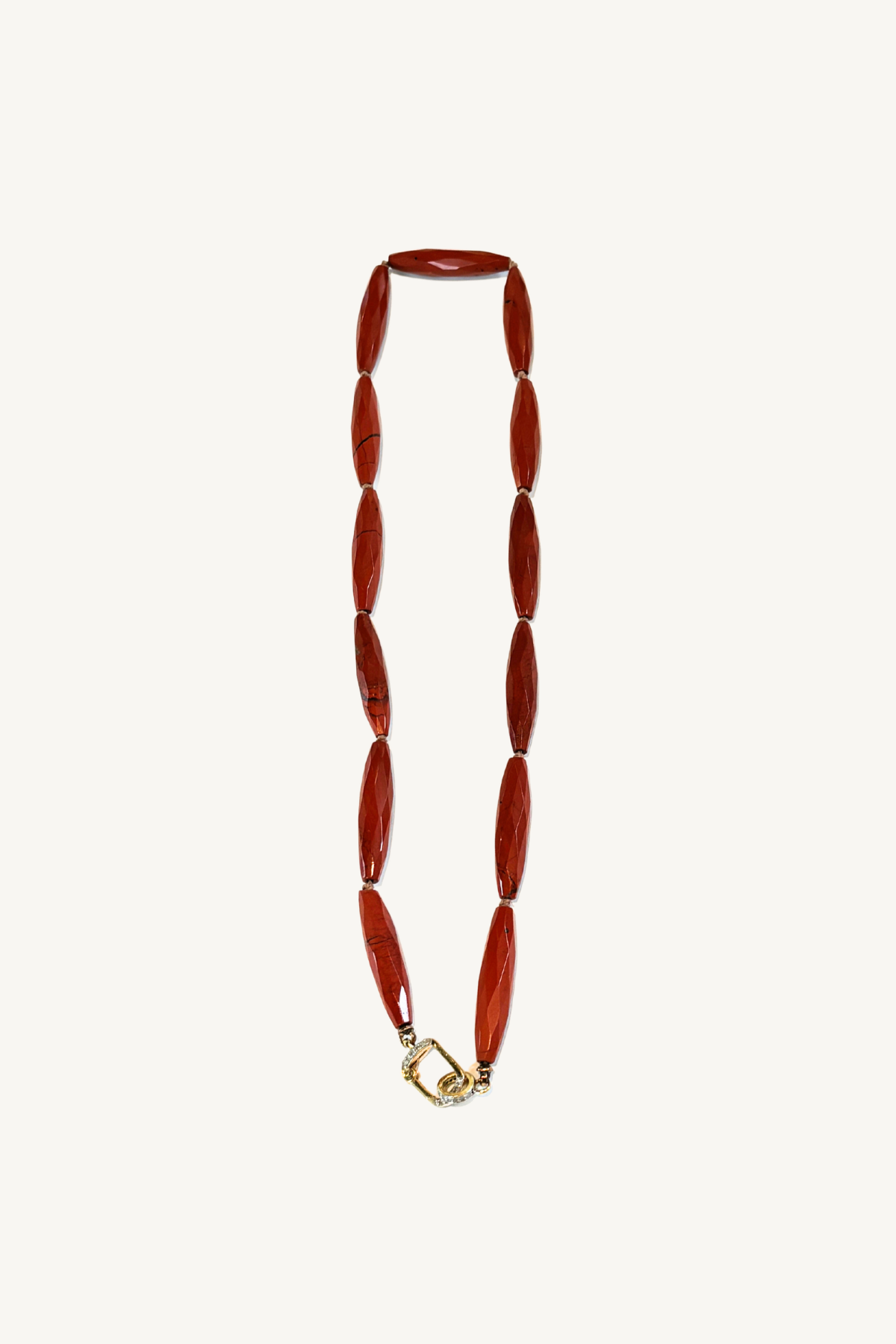 red jasper beaded necklace