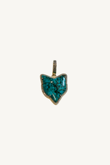 turquoise fox head pendant