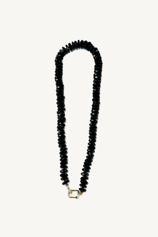 17" black spinel necklace
