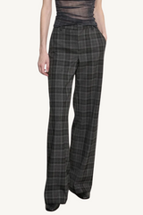 boyish plaid trouser - charcoal plaid