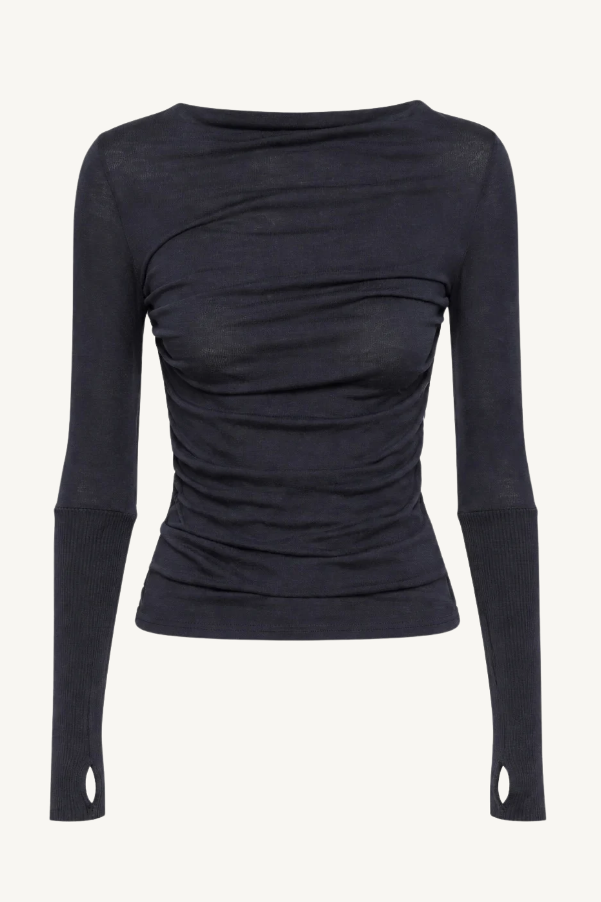 cashmere jersey twist top - ink