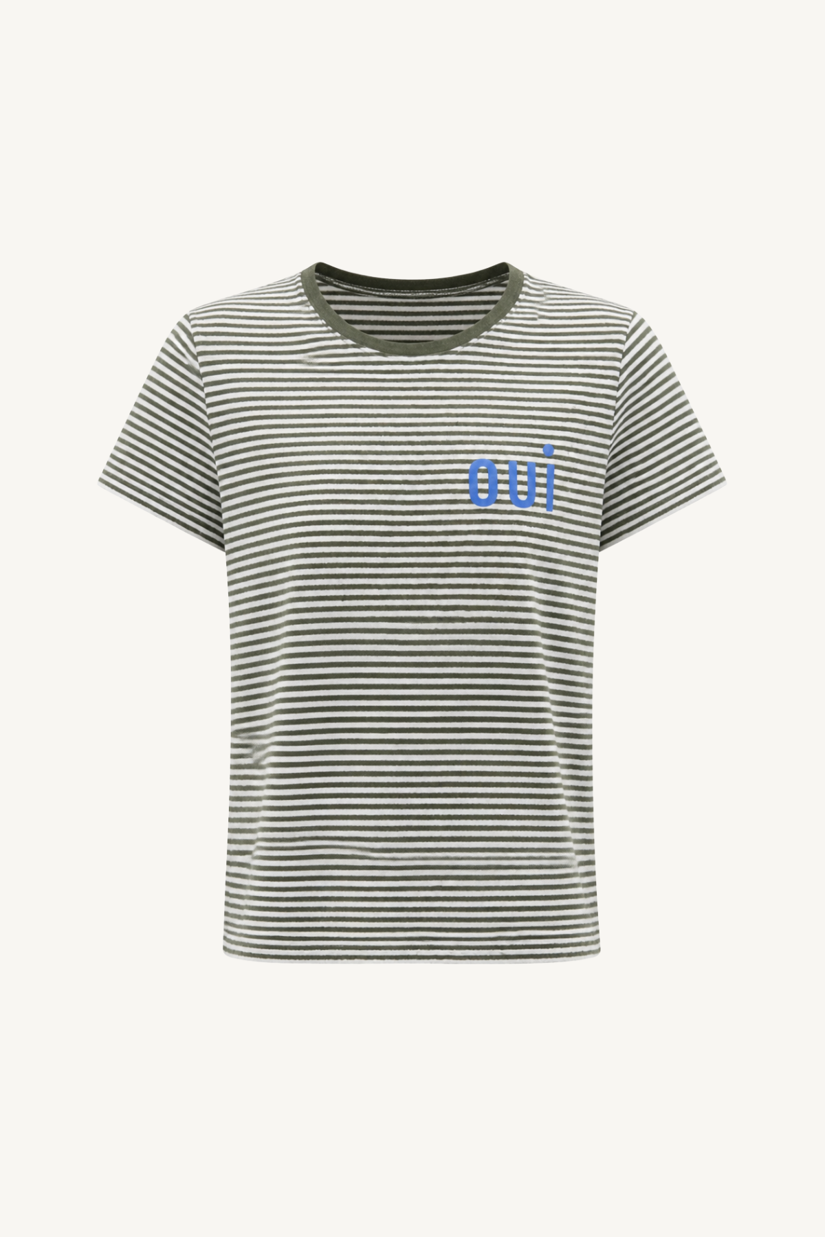 classic tee - cotton/linen mini stripe oui