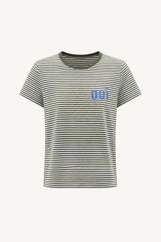 classic tee - cotton/linen mini stripe oui