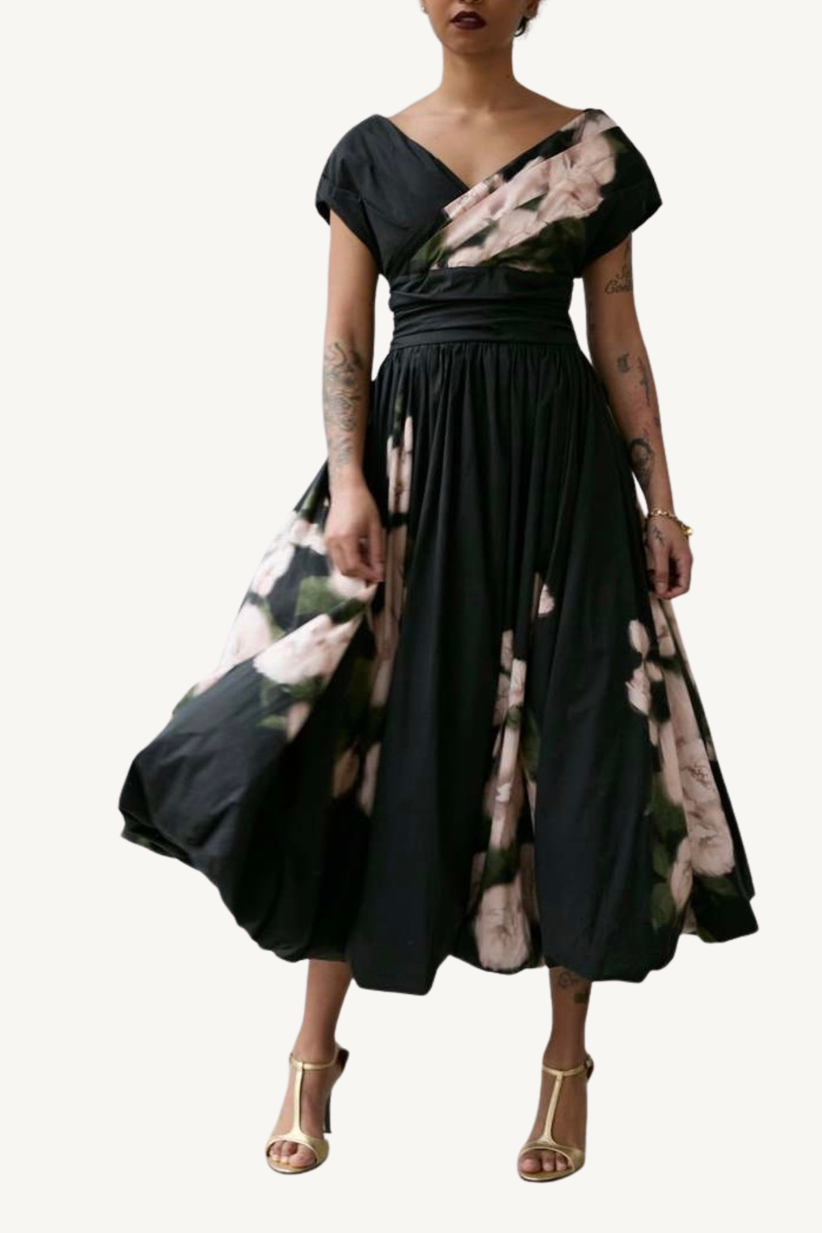 fichu dress - ebony rose banquet