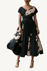 fichu dress - ebony rose banquet