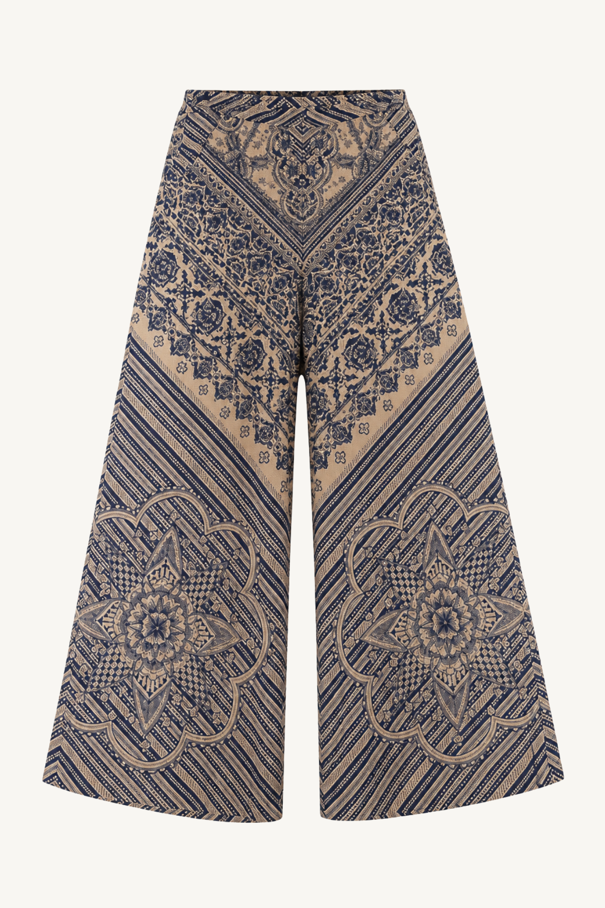 palazzo pant - diagonal stripe placement