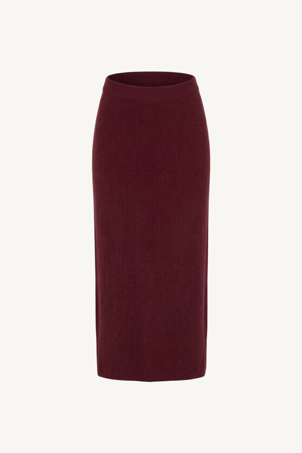 rib skirt - cordovan