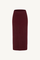 rib skirt - cordovan