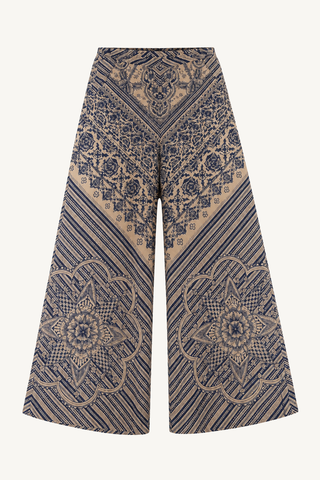 palazzo pant - diagonal stripe placement