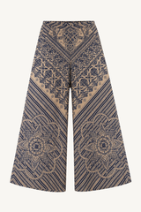 palazzo pant - diagonal stripe placement