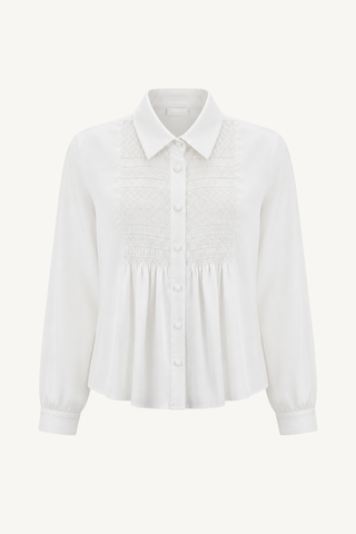 tyra shirt - textured cotton optical numi
