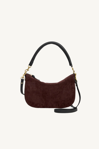 petit moyen messenger - suede w/whipstitch