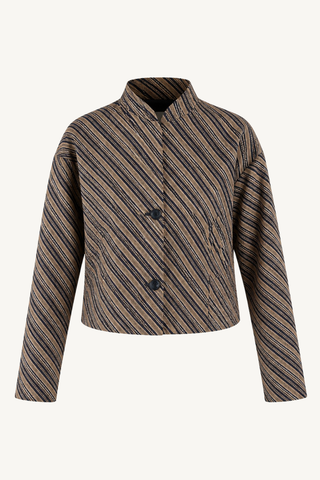 quilted jacket - diagonal stripes