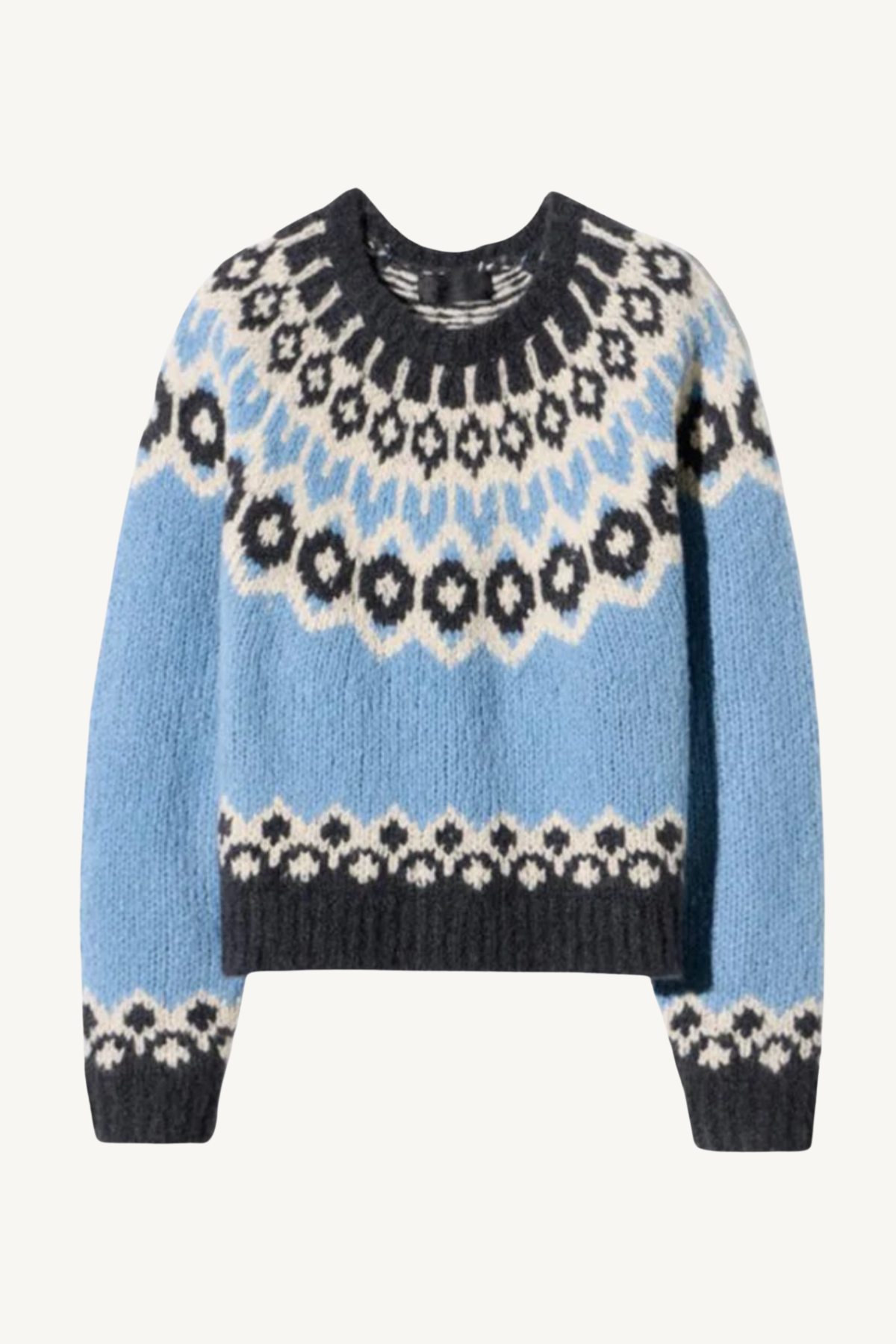 isaline fair isle sweater - iceberg blue fair isle