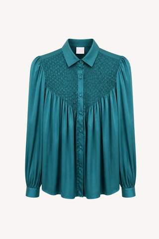 milvia satin - emerald