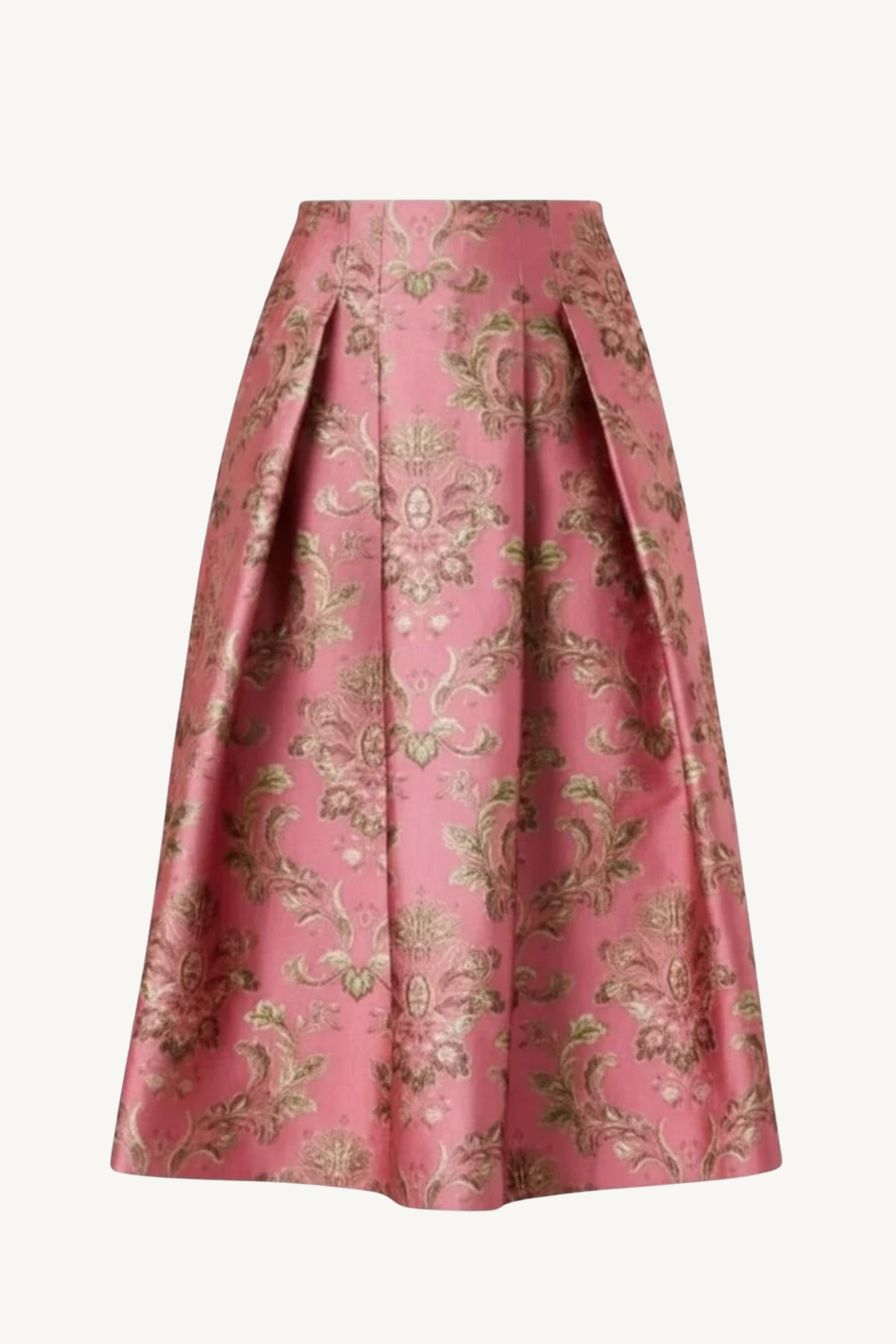gia jaquard skirt - pink/gold