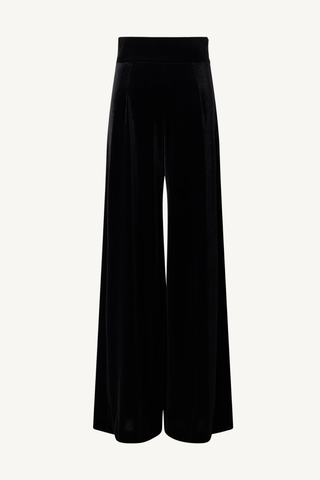 egnazia trousers - stretch velvet nero
