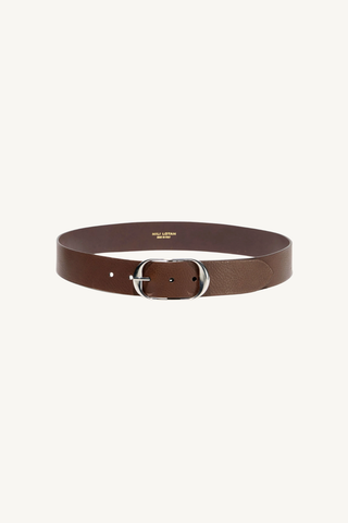 nili belt - chestnut with antique silver buckle