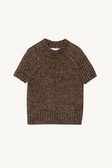 chunky marled raglan tee - cacao