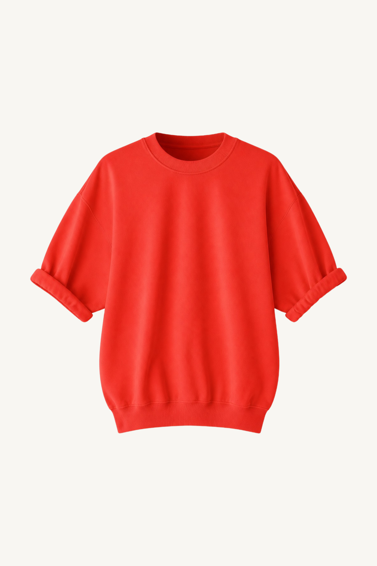 short sleeve  oversized sweatshirt - l'orange