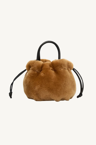 emma w/top handle - teddy shearling