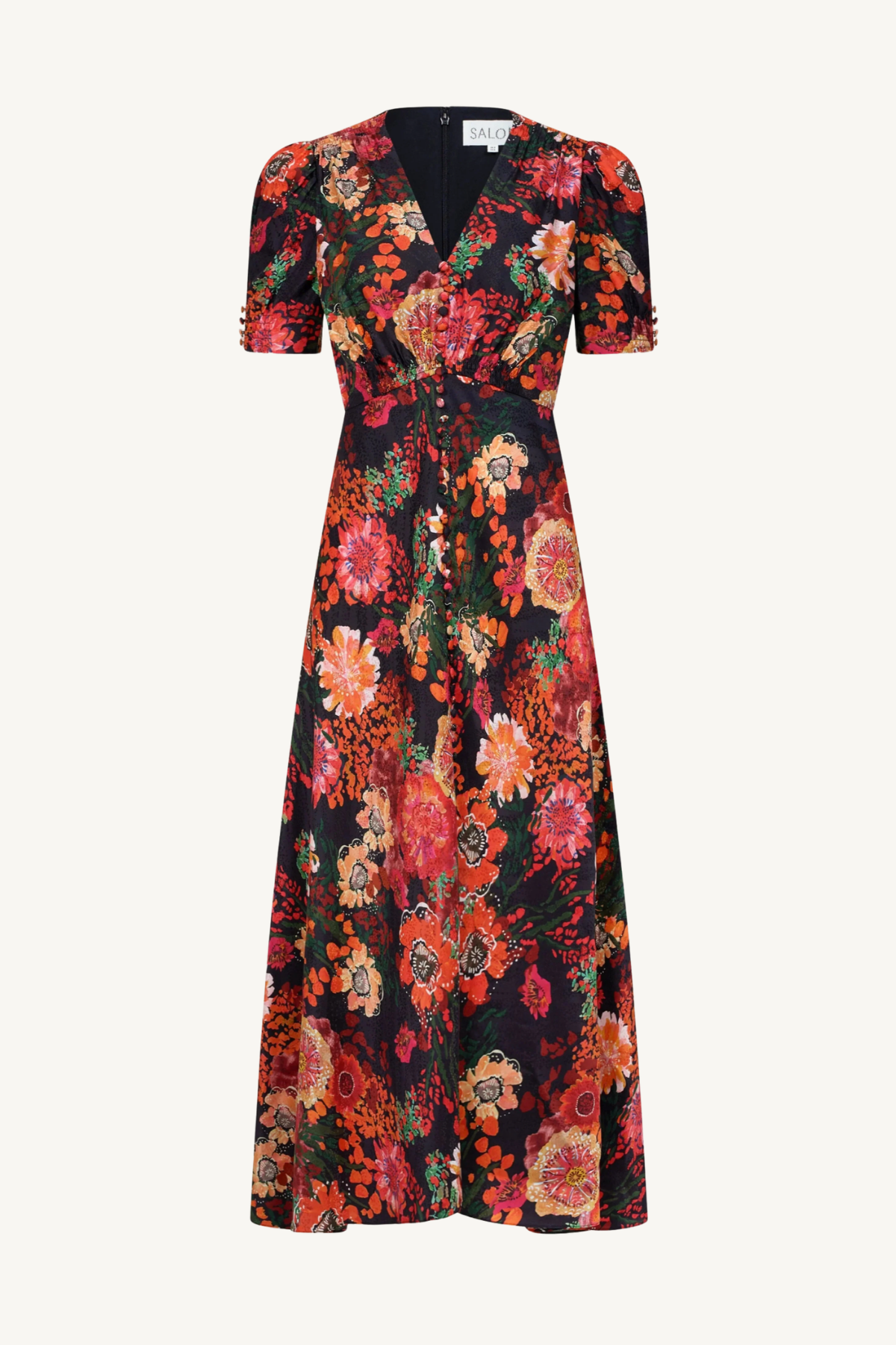 lea long dress - aster flame