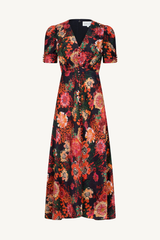 lea long dress - aster flame