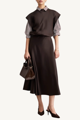 beth skirt - dark fig