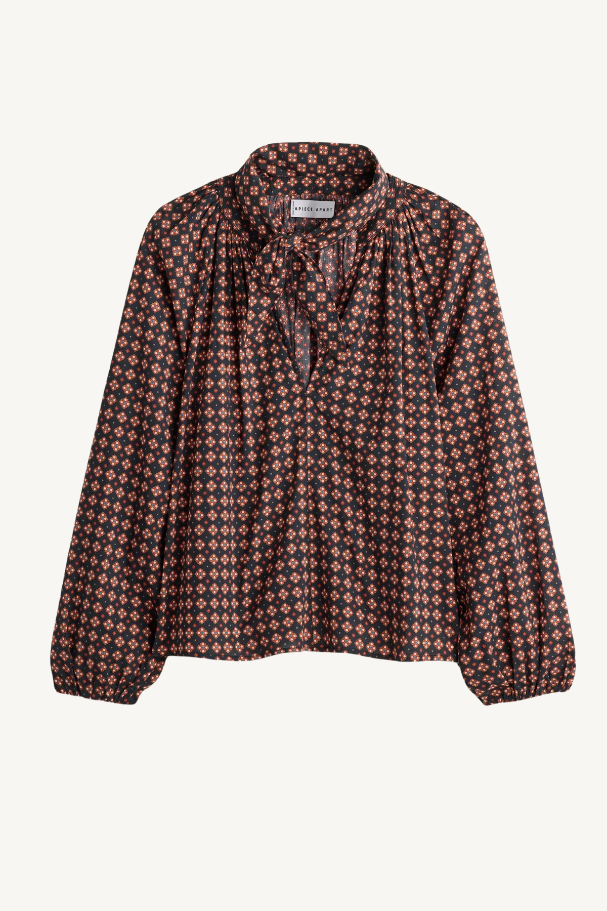 ferooza shirred top - foulard red