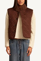 kensi vest - chocolate brown