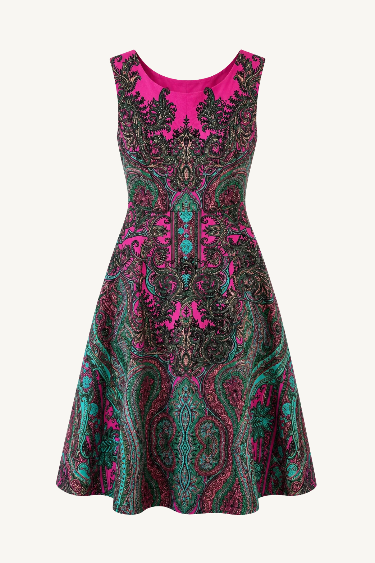 flared frock - pink giant daisy