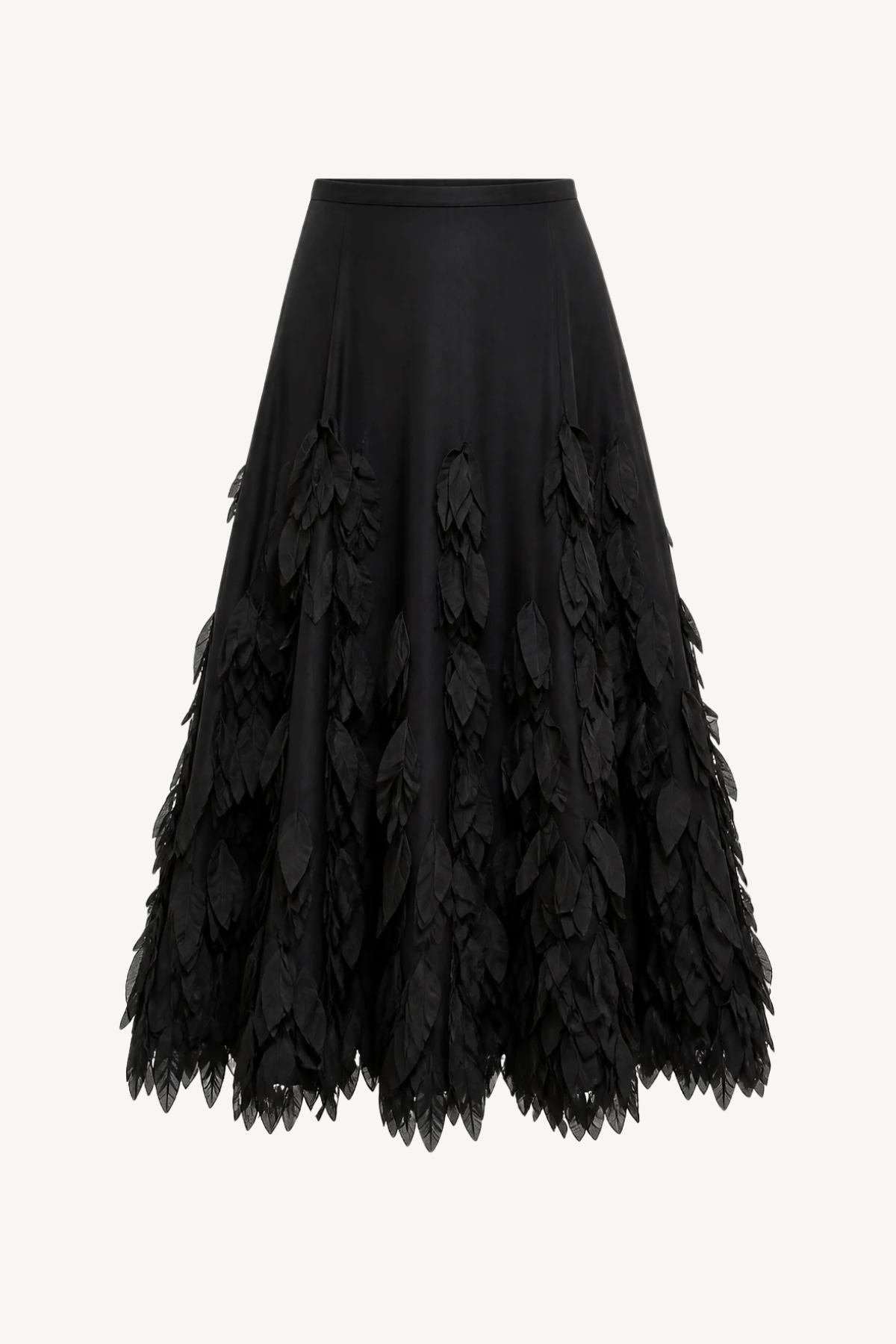 embellished circle skirt - black
