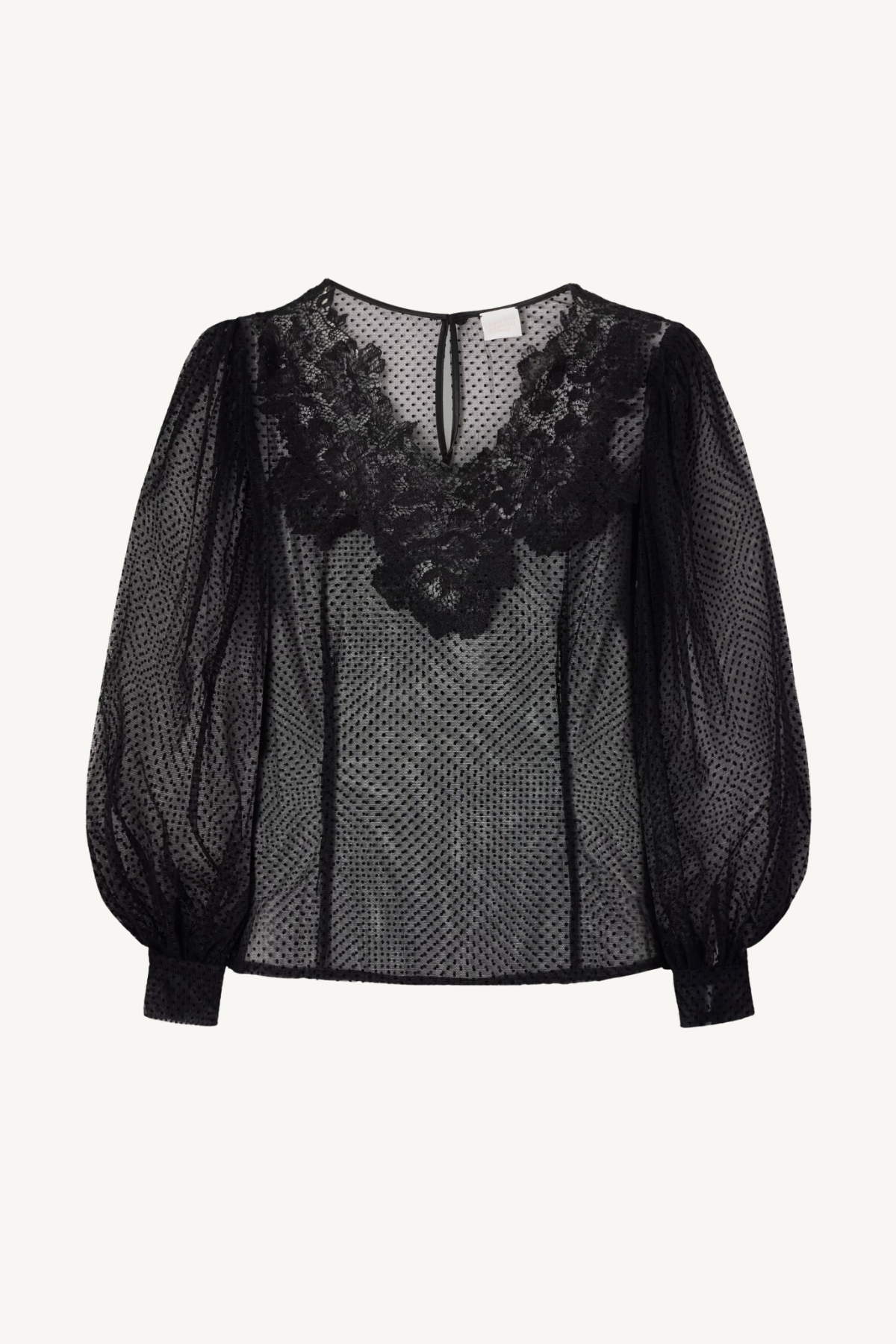 lilly shirt - tulle flock lunare nera