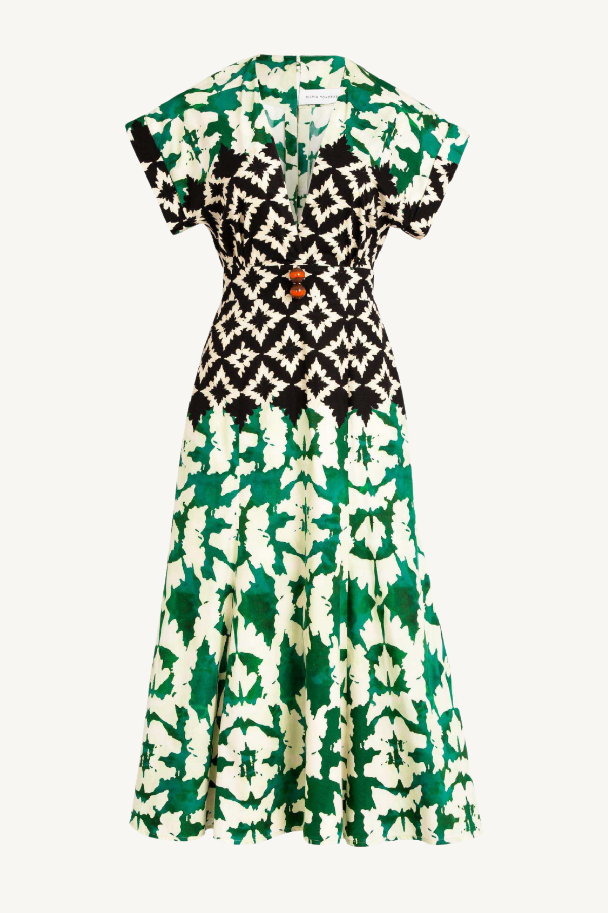 sakura dress - emerald multi