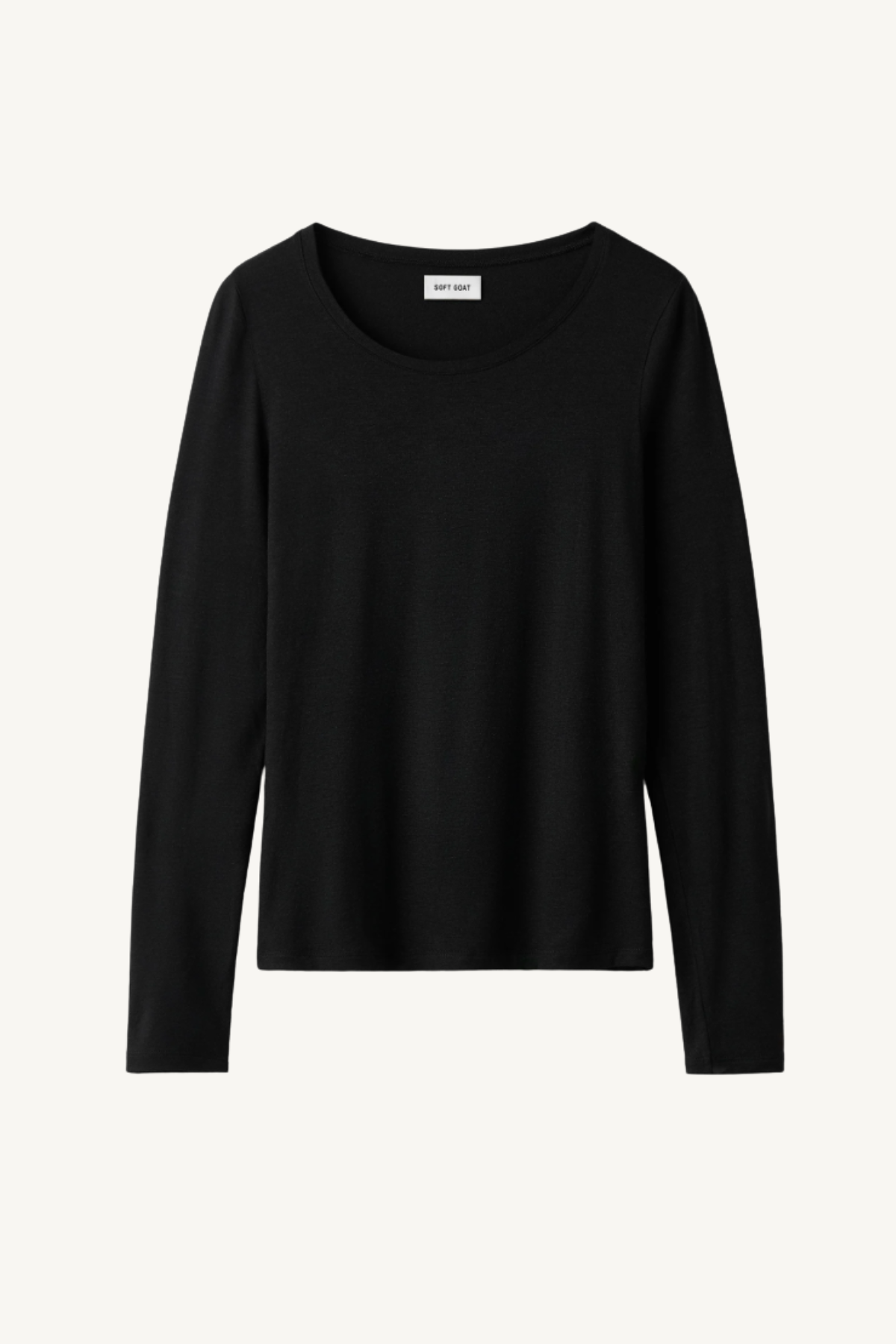 lightweight jersey crewneck - black