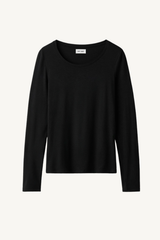 lightweight jersey crewneck - black