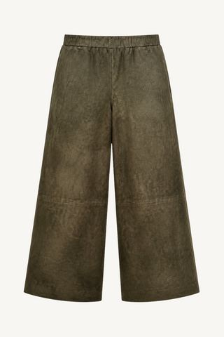 suede culottes - loden