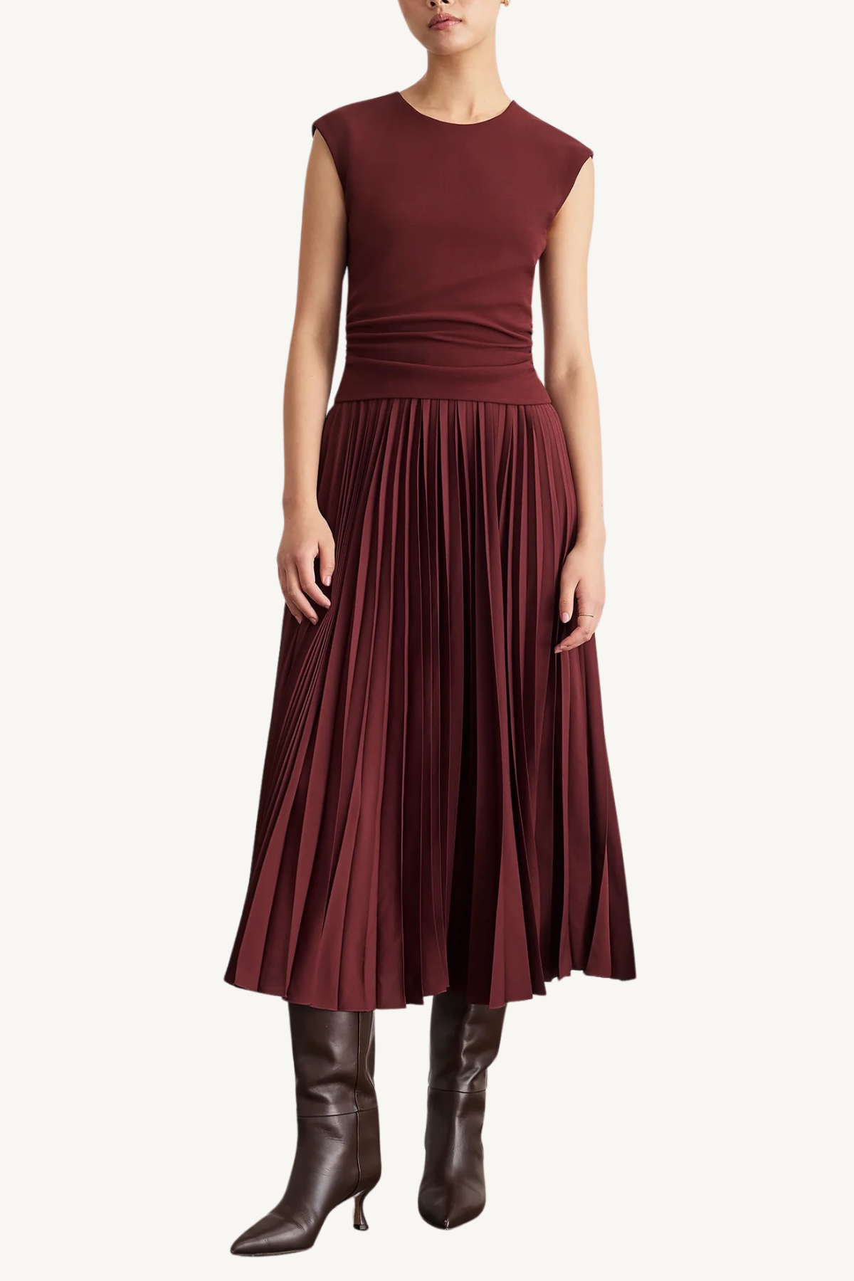 carly dress - deep redwood