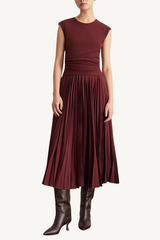 carly dress - deep redwood