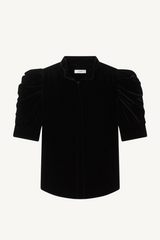 velvet gillian top - black